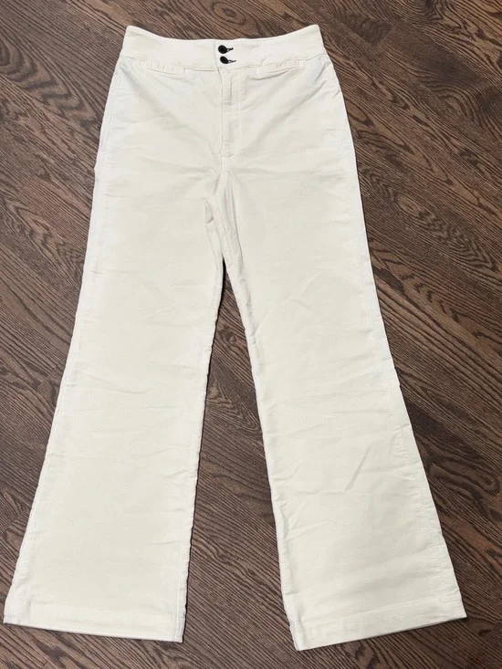 ASKK NY High-Rise Wide Leg Jeans in Cream - Picture 5 of 10